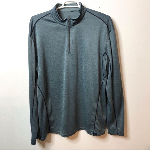 Prana Mens Quarter Zip Teal Pullover Sz XXL - Picture 1 of 9